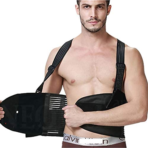 Corrector de postura Soporte lumbar Cinturón Dolor de espalda Enderezador de alta elasticidad Protección Lumbar Espinal Correas de hombro Soporte de trabajo Fajas Soporte de soporte (Tamaño: Gran