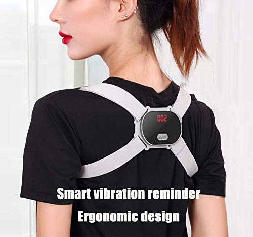Corrector Postural Entrenador de Postura de TamañO Universal para Hombres y Mujeres con Sensor Inteligente e VibracióN Hombro Ajustable para Entrenador de CorreccióN de Jorobadas y Alivio del Dolor