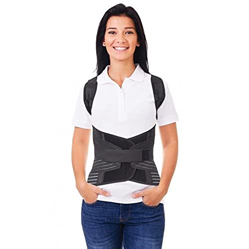 Corrector postural transpirable LUX AJUSTABLE Large Negro