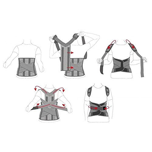 Corrector postural transpirable LUX AJUSTABLE Large Negro