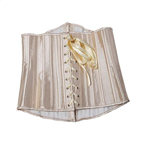 Corset Corsé Mujer Corsés Debajo del Busto Negro Albaricoque Mujeres Cintura Modeladora Cuerpo Cintura Ajustada Clip XXS-XXL-Black_XS
