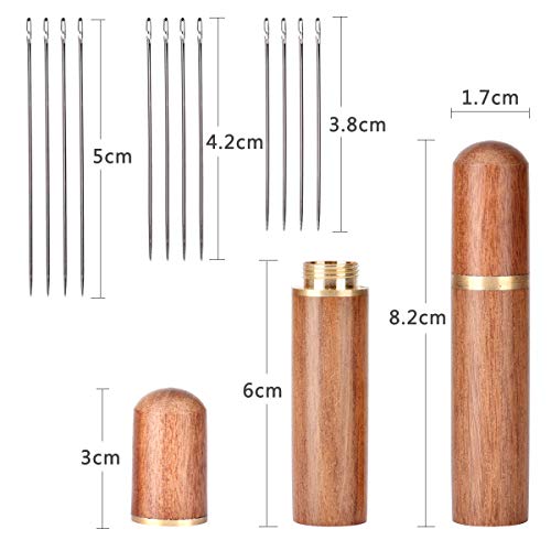Cozywind kit de Agujas de Coser Facil de Enebrar, Agujas Coser a Mano 12pcs, Hilos de Coser de 21 Colores, Mini Estuche