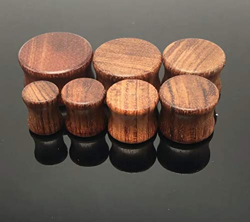 Crdifu 2 Pares Espansores de Túnnel de Madera Calibre Camilla de Oreja Conjunto Piercing Joyería(6-20mm)