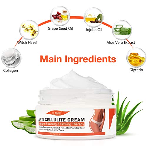 Crema Caliente, Crema Reafirmante Adelgazante para Quemar Grasa Corporal, Crema Anticelulítica para Adelgazar para dar Forma a la Cintura, el Abdomen y las Nalgas