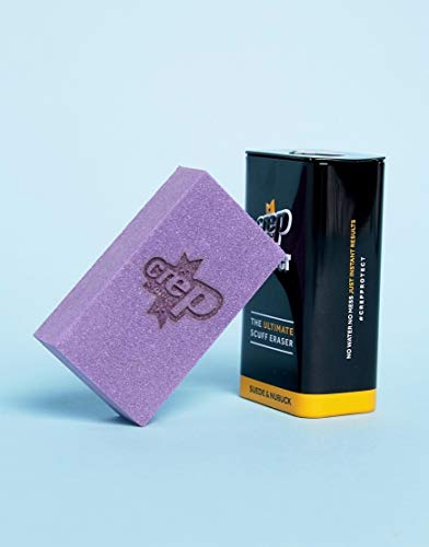 Crep Protect Suede and Nubuck Shoe Care Kit Includes the Crep Protect Rain & Stain Resistant Barrier Spray, Crep Protect Cure, and Crep Protect Eraser.