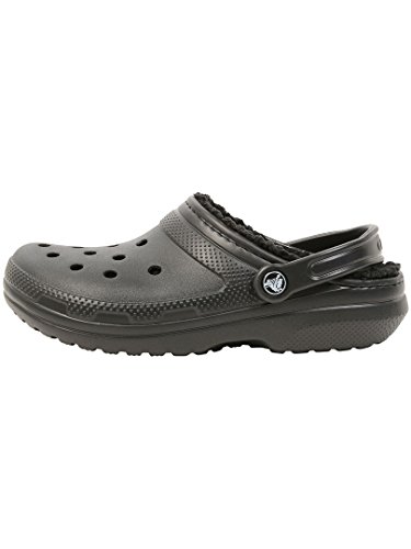 Crocs Classic Lined Clog, Zuecos Unisex Adulto, Black/Black, 36/37 EU