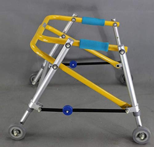 Cuatro Walker, inferior estribo de soporte rehabilitación extremidad, apoyabrazos ajustables veces las muletas discapacidad bipedestador (Color : S)
