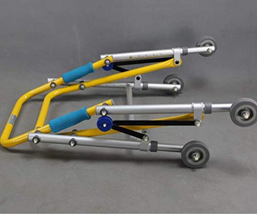 Cuatro Walker, inferior estribo de soporte rehabilitación extremidad, apoyabrazos ajustables veces las muletas discapacidad bipedestador (Color : S)