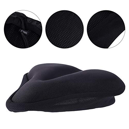 Cubierta de Asiento de Bicicleta, CojíN Ancho y Suave Para Asiento de Bicicleta, Funda SillíN Bici Gel Para Asiento de Bicicleta de Montaña e Bicicleta de Ejercicio