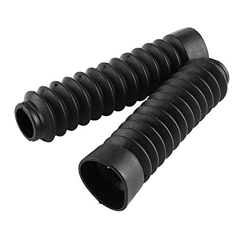 Cubierta de la horquilla de la motocicleta 205x42 mm Cubierta de la horquilla delantera Polainas Botas Gators fuelles horquilla moto Amortiguación de golpes Cubierta antipolvo (negro)