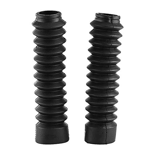 Cubierta de la horquilla de la motocicleta 205x42 mm Cubierta de la horquilla delantera Polainas Botas Gators fuelles horquilla moto Amortiguación de golpes Cubierta antipolvo (negro)