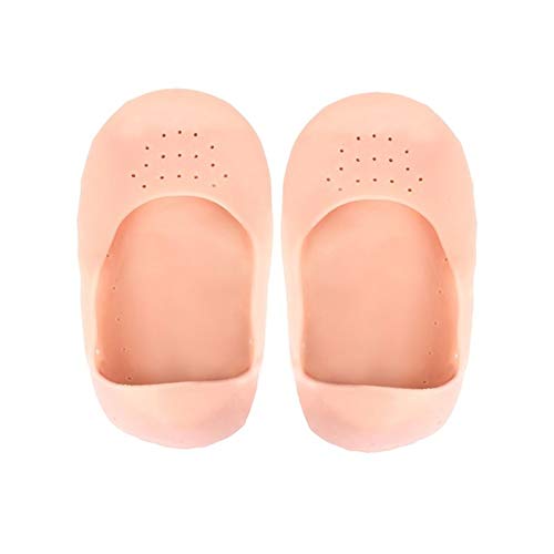 Cuidado de los pies de las plantillas, a prueba de humedad Calcetines de silicona, prevenir las grietas del talón y callosidades, pedicura y for blanquear los calcetines Spa, yoga y danza Práctica dep