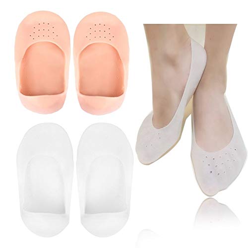 Cuidado de los pies de las plantillas, a prueba de humedad Calcetines de silicona, prevenir las grietas del talón y callosidades, pedicura y for blanquear los calcetines Spa, yoga y danza Práctica dep