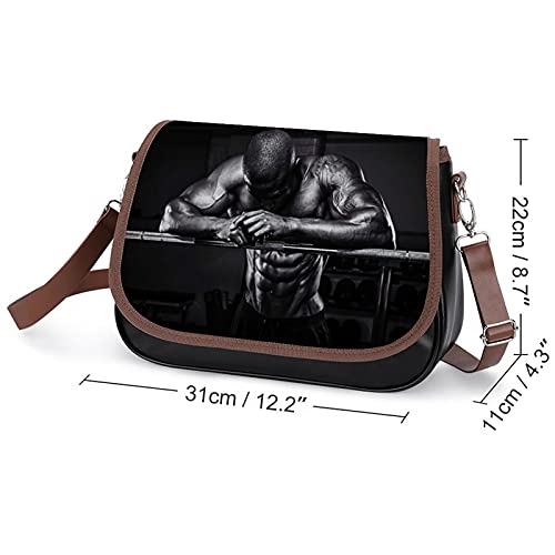 Culturista, Masculino Abdominal Músculos Mujeres Vintage Bolsas Bolso, Retro Bolso de hombro, Bolsa de Axila