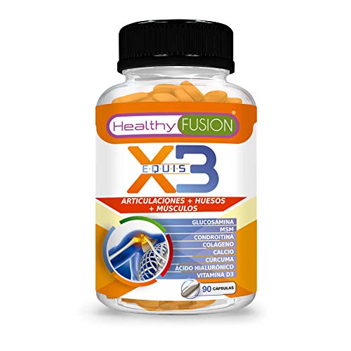 Cúrcuma Pura con Colágeno Hidrolizado, Ácido Hialurónico, Condroitina, Glucosamina, Calcio y Vit D3 | Elimina dolores e inflamaciones en articulaciones y músculos | Protege y repara tejidos | 90 Caps