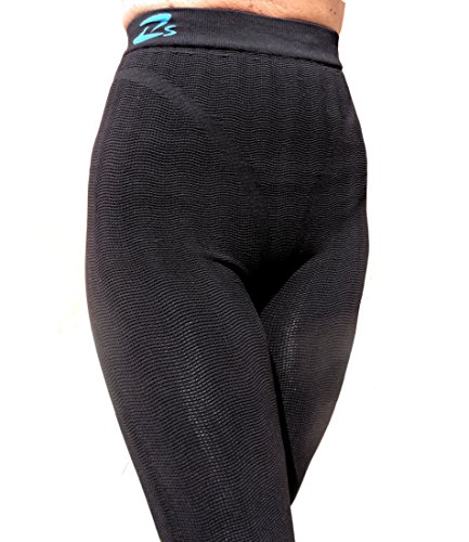 CzSalus Pantalón, Mallas de compresión elevada para lipedema y linfedema en Fases Superiores (Negro, S)