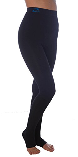 CzSalus Pantalón, Mallas de compresión elevada para lipedema y linfedema en Fases Superiores (Negro, S)