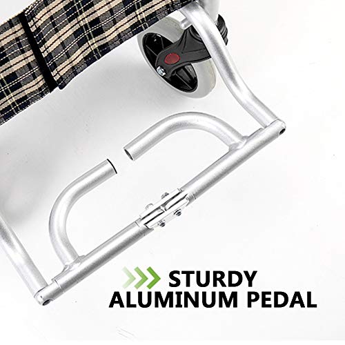 D-Q Ultra Ligera Silla de Ruedas Silla de Ruedas Plegable con los Frenos Sistema de Bloqueo y 7 kg Sólo for Mayores usuarios discapacitados de Movilidad (Color : Green, Size : S)