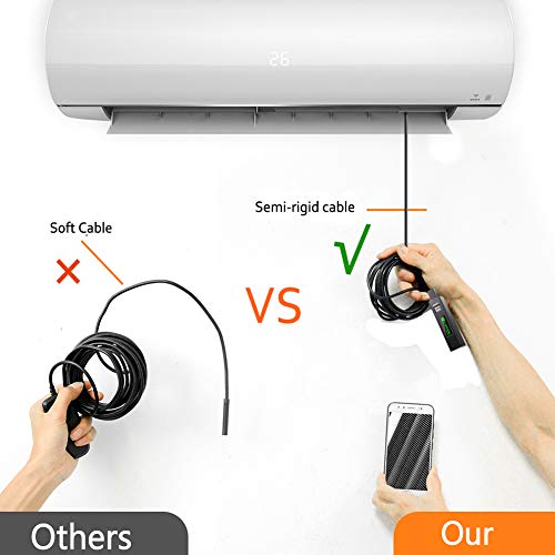 DDENDOCAM Cámara de inspección Endoscopio Wireless WiFi Boroscopio USB 1200P HD Snake Camera para Android/iOS iPhone/Windows/Mac/Tablet/PC (2M)