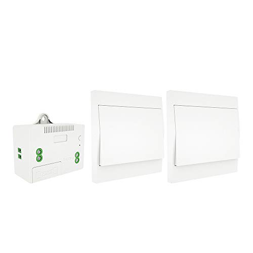 Dec-deal Interruptor de Luz inalámbrico de 110-230V y Kit de Receptor Interruptor Autoalimentado Accesorio de Iluminación de Control Remoto