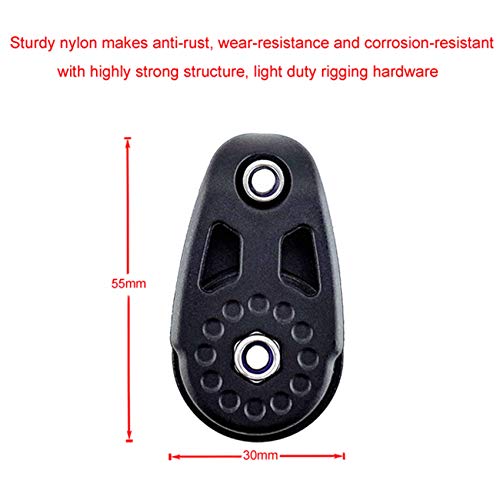 Deesen Cuerda de Nailon para Barco Kayak Bloque de Polea Polea Marina Anclaje de ElevacióN Accesorios para Ruedas Vela Ligera Hardware para Deportes AcuáTicos