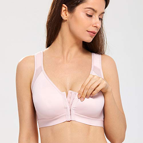 DELIMIRA - Sujetador Corrector de Postura con Soporte de Espalda en X para Mujer Rosa Desnuda 90G