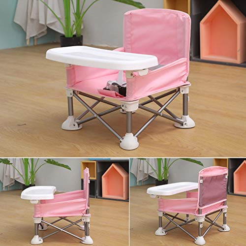 DELITLS Silla de bebé plegable portátil para comer, acampar, playa, césped, césped desmontable plegable con bandeja para niños, silla de comedor en casa