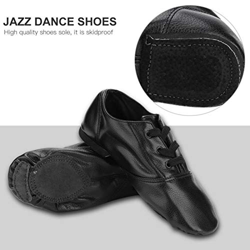 Demeras Zapatos de Baile de Jazz Zapatos de Suela Blanda Zapatos de Suela Blanda para niños Adultos Negro(33)