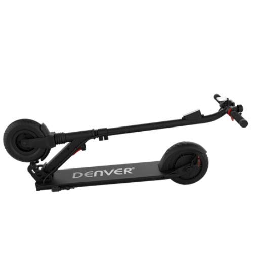 Denver SCO-80130 Black Scooter Eléctrico con Marco de Aluminio, Motor de 300 W, Negro