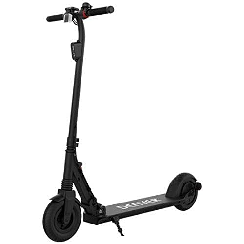 Denver SCO-80130 Black Scooter Eléctrico con Marco de Aluminio, Motor de 300 W, Negro