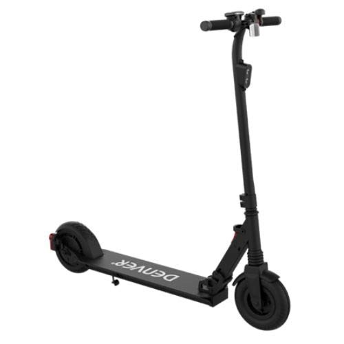 Denver SCO-80130 Black Scooter Eléctrico con Marco de Aluminio, Motor de 300 W, Negro