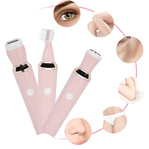Depilación eléctrica Afeitadora multifunción, 3 en 1 Sin dolor Eléctrica Depiladora Cejas,Depiladora de Vello Facial, eyebrow Trimmer, Afeitadora Maquinilla de afeitar para hombres mujeres