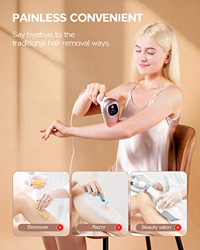 Depiladora de Luz Pulsada IPL,999,000 Flashes,Depilacion Para Mujeres y Hombres,Depilacin Permanente para Cuerpo y Cara Bikini Piernas Axilas