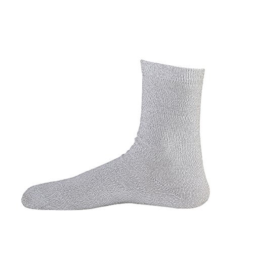 DERCLIVE 1 par de Calcetines de Masaje para Aliviar El Dolor con Electrodos Grises Calcetines Conductores de Fisioterapia Tipo Largo/Tipo Corto