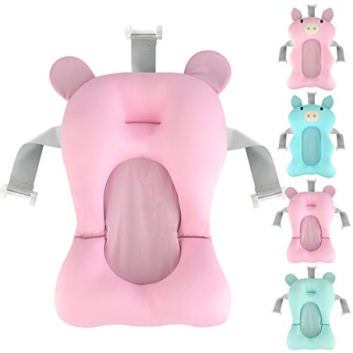 DERCLIVE Cojín de baño de bebé cojín de bañera infantil asiento recién nacido antideslizante almohadilla de bañera para baby shower