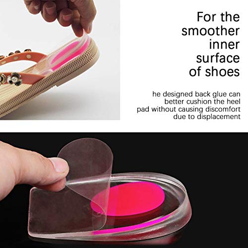 Deror Copas de Gel de Silicona para el talón, Inserciones de Zapatos para Fascitis Plantar, talón dolorido, espolón óseo y Protectores para aliviar el Dolor de Aquiles