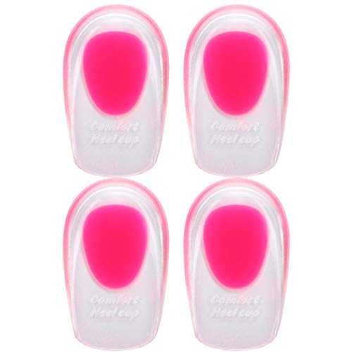 Deror Copas de Gel de Silicona para el talón, Inserciones de Zapatos para Fascitis Plantar, talón dolorido, espolón óseo y Protectores para aliviar el Dolor de Aquiles
