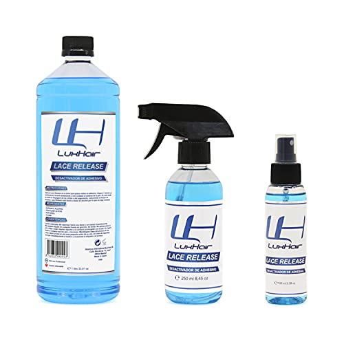 Desactivador de adhesivo para prótesis capilares Lace Release de LuxHair. Retira con facilidad tu peluca, extensión de cabello o similar sin dañarla | 1 L |