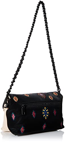 Desigual July Tribu Venecia M, Bolsa para Cuerpo de Across para Mujer, Negro, Einheitsgröße