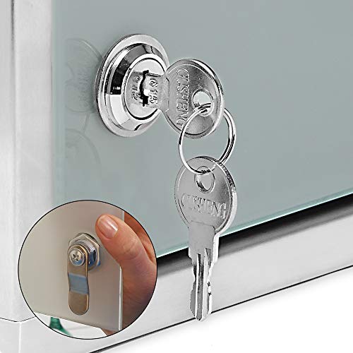Deuba Botiquín para medicinas Armario de primeros auxilios para pared con llave 3 estantes 48,5cm x 25cm x 12cm