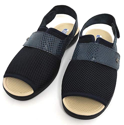 Devalverde 170 - Zapatilla de Calle para Señora Mayor Flexibles y Cómodas | Pies Delicados (Azul, 39)