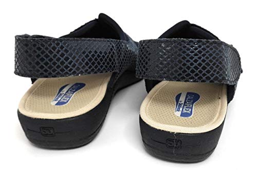 Devalverde 170 - Zapatilla de Calle para Señora Mayor Flexibles y Cómodas | Pies Delicados (Azul, 39)