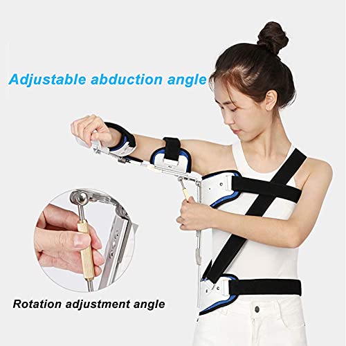 DFJU Inmovilizador de Hombro con bisagras para Codo, Soporte de Manguito rotador, Cabestrillo médico Ajustable para Huesos fracturados, dislocaciones, esguinces, distensiones