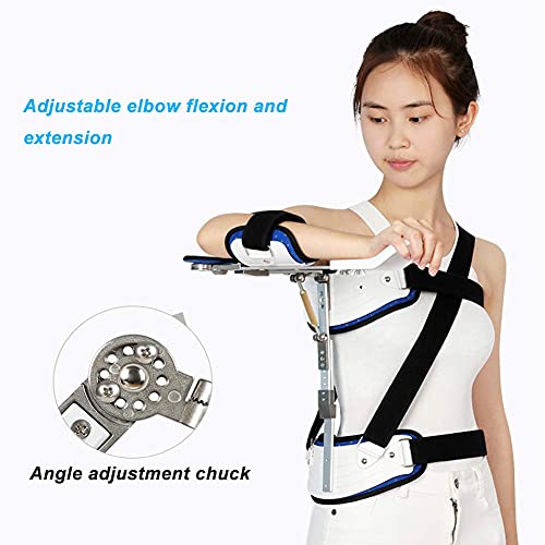 DFJU Inmovilizador de Hombro con bisagras para Codo, Soporte de Manguito rotador, Cabestrillo médico Ajustable para Huesos fracturados, dislocaciones, esguinces, distensiones