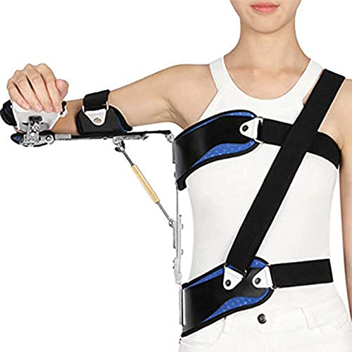 DFJU Inmovilizador de Hombro con bisagras para Codo, Soporte de Manguito rotador, Cabestrillo médico Ajustable para Huesos fracturados, dislocaciones, esguinces, distensiones