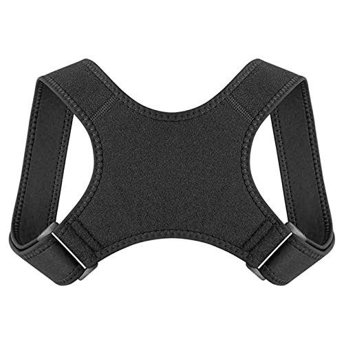 DHDHWL Corrector Postura Corrector de Postura Ajustable Atrás Fractura Soporte Hombres/Mujeres Atrás Clavícula Piel de clavícula Corrección de Hombro Correa de Apoyo (Color : Negro)