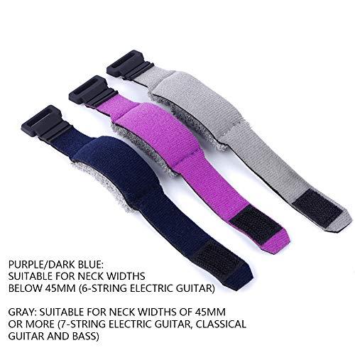 Diapasón Muter Accesorios, Práctico Suave Portátil Fácil usar Accesorios para herramientas, para bajo Guitarra Diapasón Cuerda, Fácil usar Soft Assistant Amortiguador Instrumentos Bajo(Dark Blue)