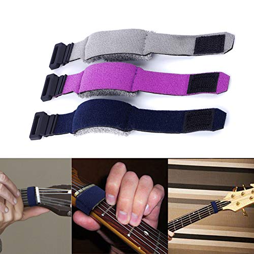 Diapasón Muter Accesorios, Práctico Suave Portátil Fácil usar Accesorios para herramientas, para bajo Guitarra Diapasón Cuerda, Fácil usar Soft Assistant Amortiguador Instrumentos Bajo(Dark Blue)