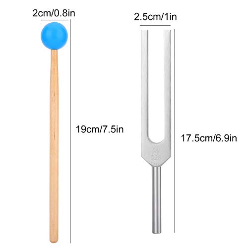 Diapasón terapéutico, diapasón, diapasón tipo Y 528HZ hecho de aleación de aluminio que suena más fácil proporciona un diapasón de alta entonación de frecuencia de vibración duradera