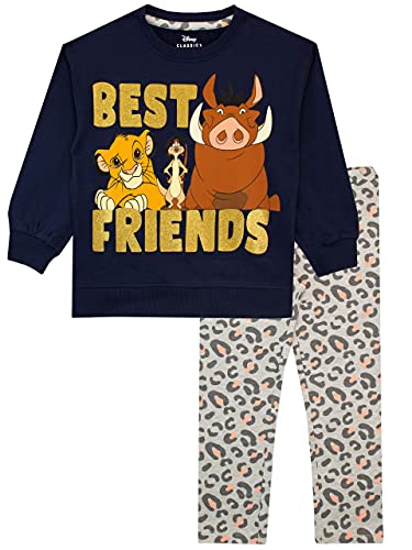 Disney Sudadera y Leggings para niñas The Lion King Rey León Multicolor 6-7 Años